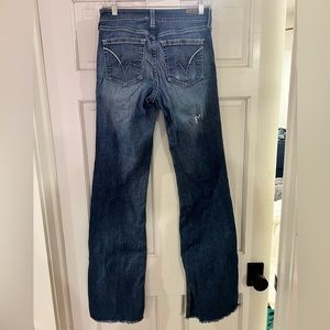 27XL ariat wide leg raw hem jeans